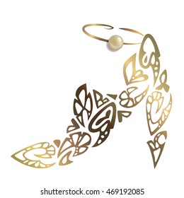 image of  women's shoe composed of abstract elements