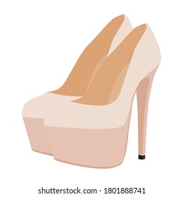 Imagen de zapatos de mujer. Imagen vectorial, eps 10
