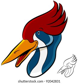 An image of a woodpecker face.