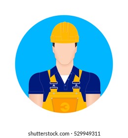 the image of the worker in the form of icons
