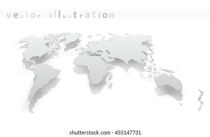 Image of world map paper. The concept vector illustration eps10