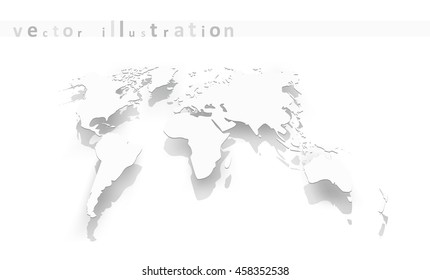 Image of world map paper. The concept vector illustration eps10