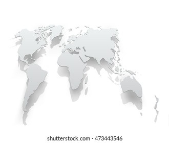 Image of world map paper. The concept illustration
