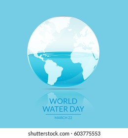 Image of world water day campaign. Vector illustration.