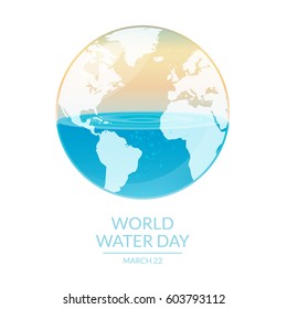 Image of world water day campaign. Vector illustration.