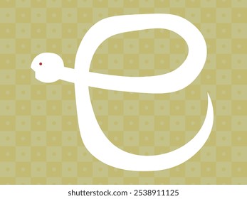 Imagen del Año de la Serpiente, la serpiente blanca del signo del zodiaco chino y japonés de 12 años