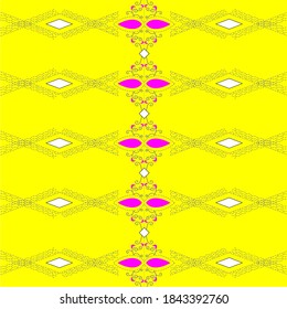 image of yellow background with pink abstract pattern