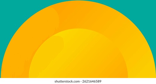 Image of yellow circles on green background. world meditation day and celebration concept digitally generated image. ilutration