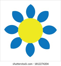 
Image of a yellow-blue sunflower.
