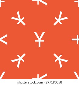 Image of yen symbol, repeated on orange background