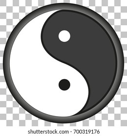 Image of Yin Yang sign on a transparent background