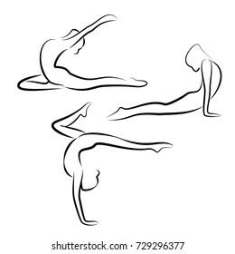 image of yoga vector posture