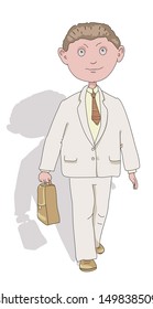 image of young man in light suit