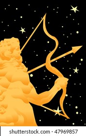 An image of the zodiac sign Sagittarius, the archer