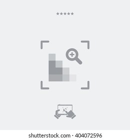 Image Zoom Pixel - Flat Isolated Single Icon