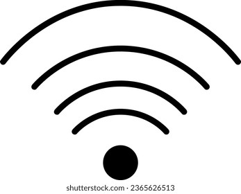 Imagen vectorial de icono Wifi de red. También se puede usar para UX de interfaz de usuario móvil y animaciones. 