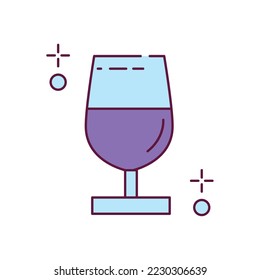 imagen vectorial icono de copa de vino con fondo blanco