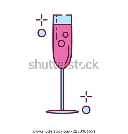 imagen vectorial icono de copa de vino con fondo blanco
