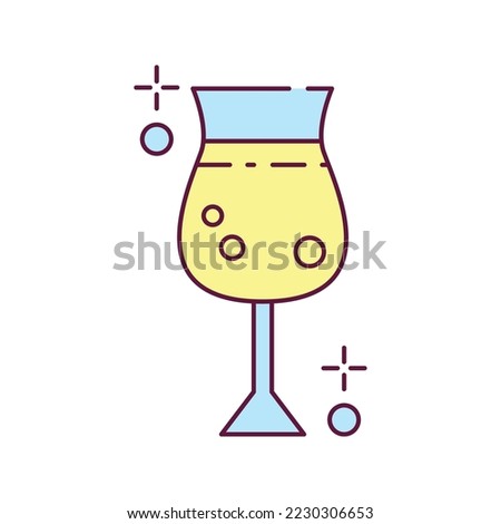 imagen vectorial icono de copa de vino con fondo blanco