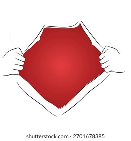 Imagens sobre Herói, Camiseta Aberta, Super Herói