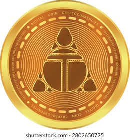 Images of alien worlds-TLM virtual currency. digital coins. 3d illustrations.