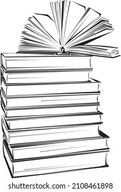 Images of books from various angles, Image for icons, background images, vector, illustration
