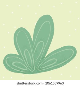 Images with bushes. Vector illustration in simple flat style with texture. Growing plants and gardening. Earth Day. Collection of tree and bush illustrations.