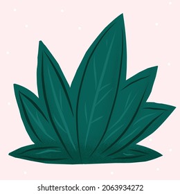 Images with bushes. Vector illustration in simple flat style with texture. Growing plants and gardening. Earth Day. Collection of tree and bush illustrations.