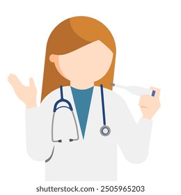 Images of doctors with flat design style