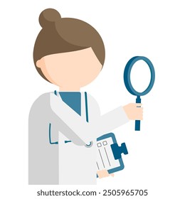 Images of doctors with flat design style
