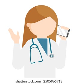 Imágenes de doctores con estilo de diseño plano