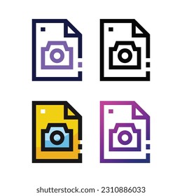 Images file icon design in four variation color