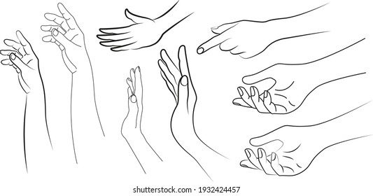 Images of hands in different positions 