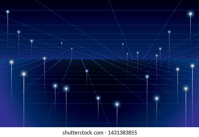 Images of high technology digital technology. Abstract and futuristic blue background color.