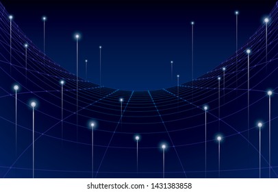 Images of high technology digital technology. Abstract and futuristic blue background color.
