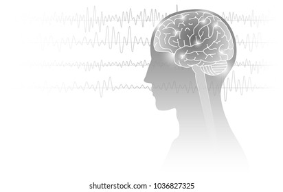 Images of humans and electroencephalograms