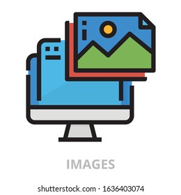 Images icon for website, application, printing, document, poster design, etc.