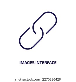 icono de interfaz de imágenes de la colección de interfaz de usuario. Interfaz de imágenes lineales delgadas, imagen, icono de esquema de negocio aislado en fondo blanco. Signo de interfaz de imágenes vectoriales de línea, símbolo para web y 