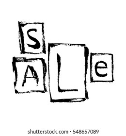 Images of letters within the framework of - sale.