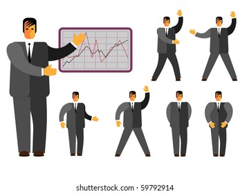 Images of a man - a businessman.