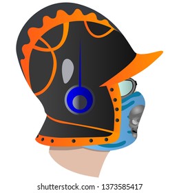 Images of a man from the future, partially robot, cyberpunk, Vector isolated on white background