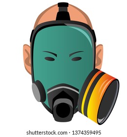 Images of a man from the future, partially robot, cyberpunk, Vector isolated on white background