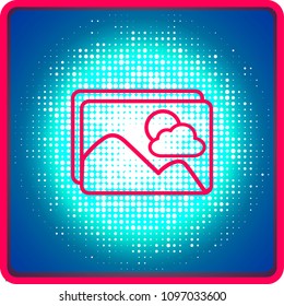 Imágenes, icono plano moderno