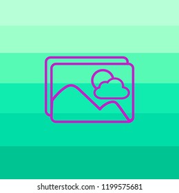 Imágenes, icono plano moderno