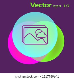 Images, modern flat icon
