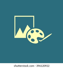 Images, modern flat icon
