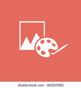 Images, modern flat icon