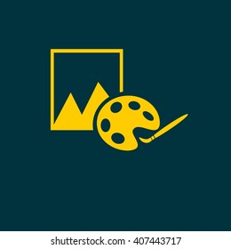 Images, modern flat icon