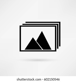 Images, modern flat icon