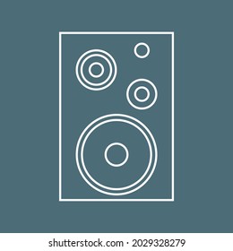 Images of music systems , powerful speakers, subwoofers for discos and parties, vector graphics, silhouettes, textures